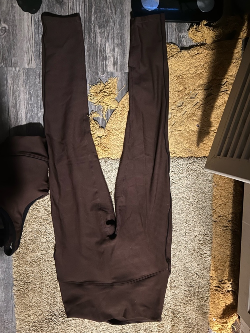 Salt project ribbed brown leggings med
